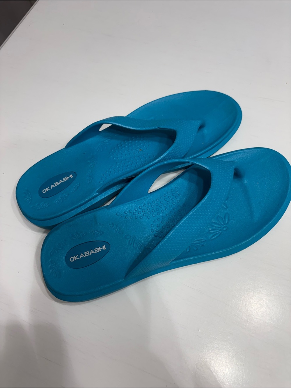 Okabashi Women’s Teal Blue Flip Flop Sandals
